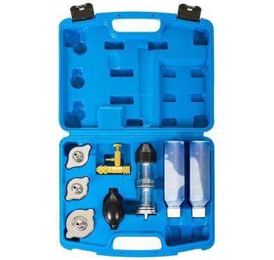 RELD Professional CO2 Rapid Engine Leak Detector Kit - Tester Box with Adapters and 500ml Reaction Fluid